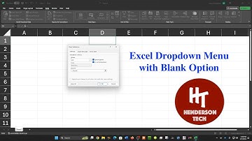Excel Dropdown Menu with Blank Option