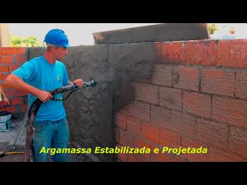 Argamassa estabilizada e projetada