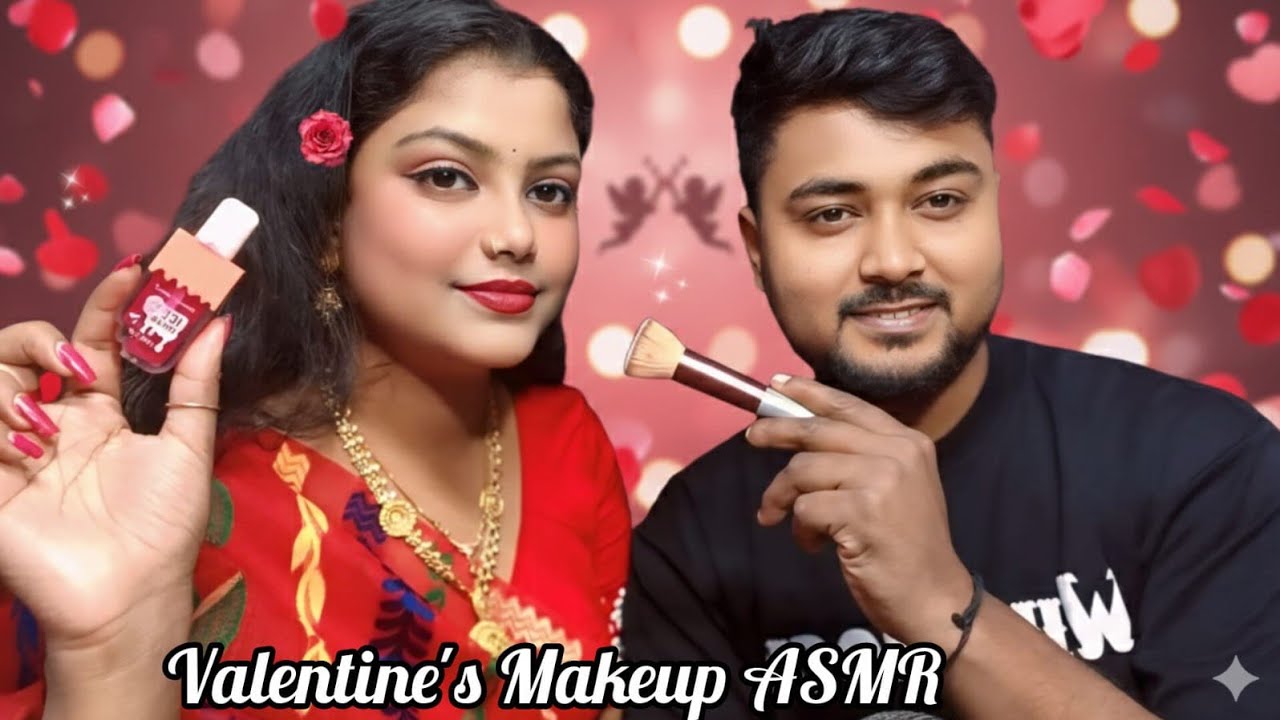 ASMR Doing My Wife valentine Special Makeup 💄 