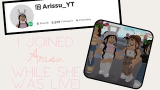 I met Arisu During Her Live! - a Roblox Natural Disaster Survival