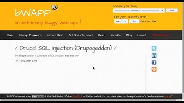 bWAPP - Drupal SQL Injection Drupageddon