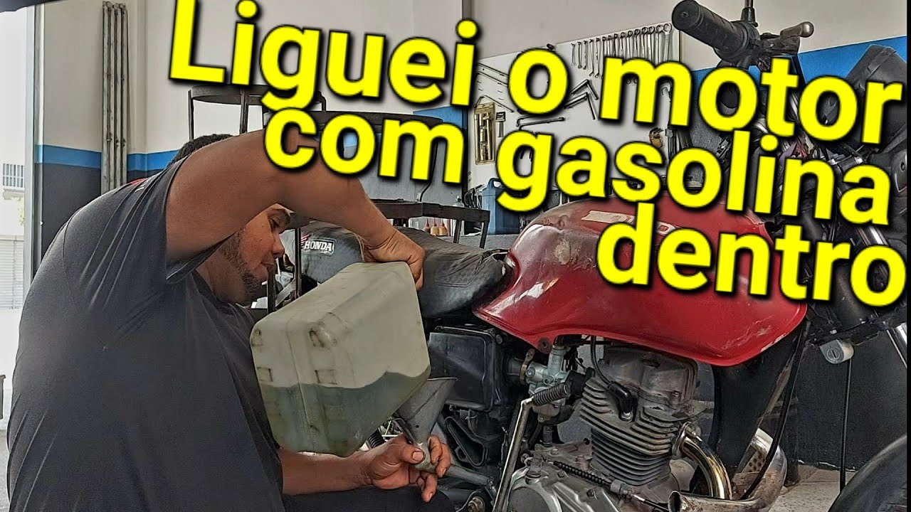 coloquei gasolina dentro do motor pra fazer limpeza