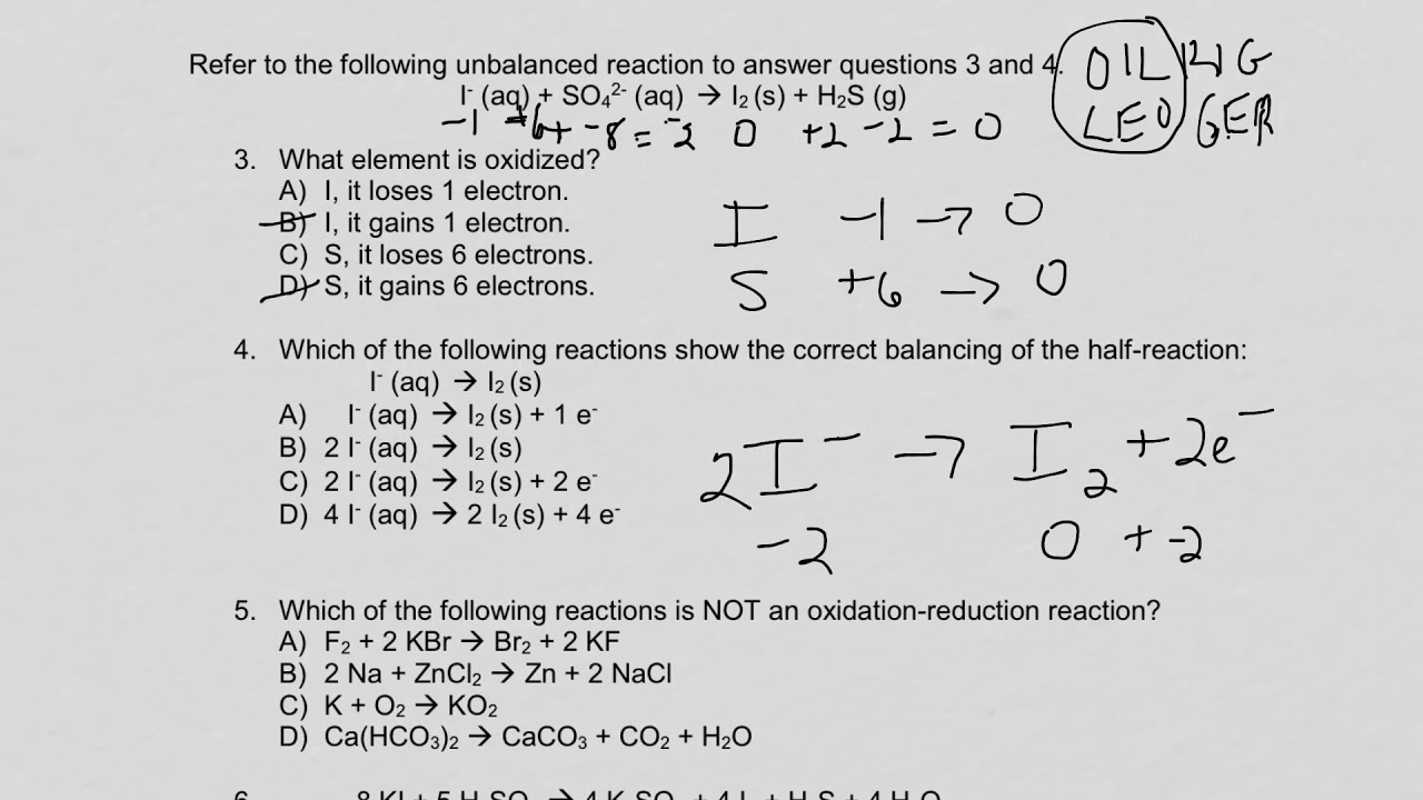 redox-and-electrochemistry-worksheet-answers