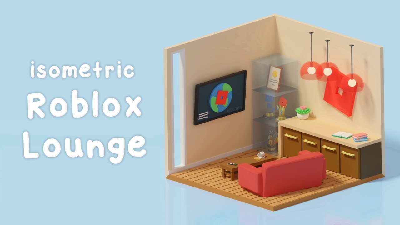 Isometric Roblox Lounge Modeling Timelapse Youtube - roblox office model