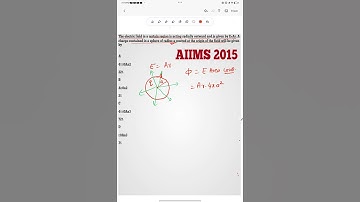 The electric field in a certain region is acting radially outward and is given by E=Ar.