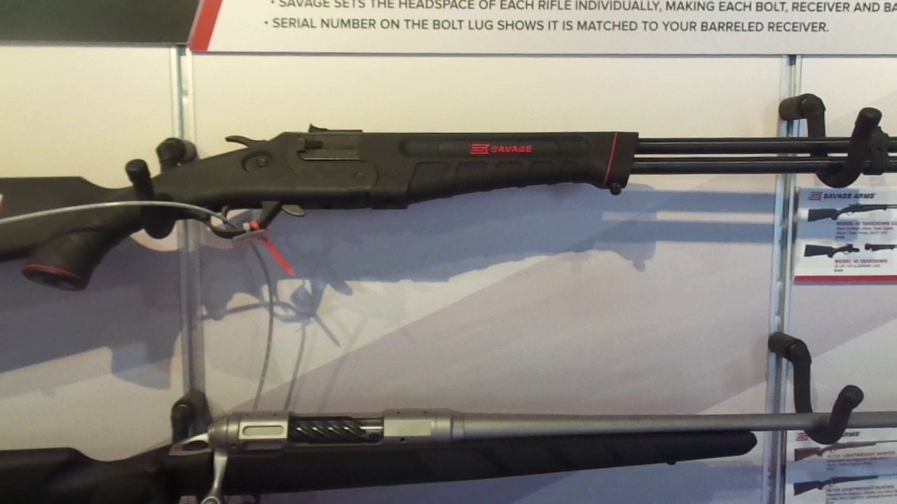 NRA 2017 - Savage 42 .22LR/.410 over/under takedown - YouTube