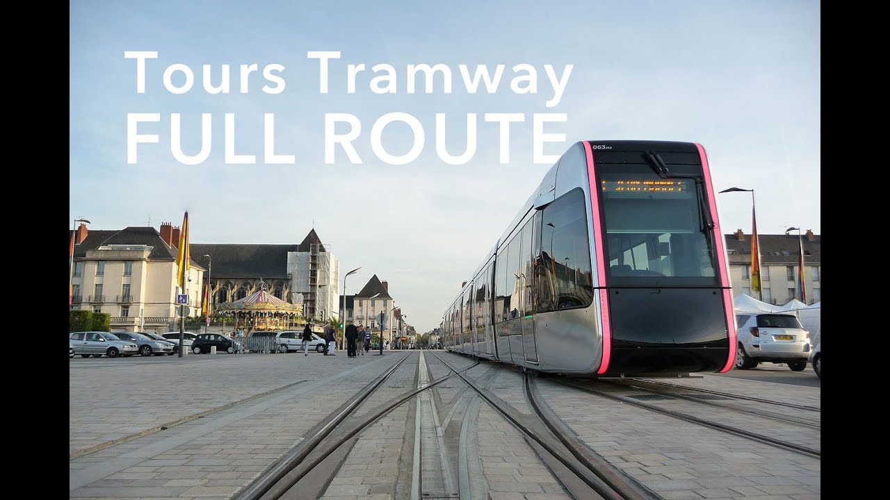 Tours tram full route Jean Monet – Vaucanson
