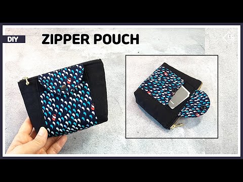Video DIY Make a zipper pouch with a front pocket / sewing... - youtube