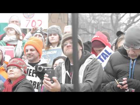 Tom Morello performs Guerilla Radio at the Rally for Wisconsin's Workers