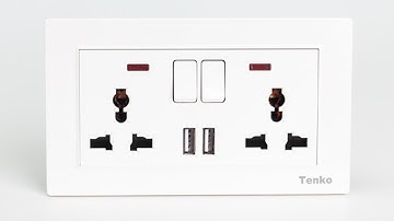 Ổ Cắm Điện Âm Tường Tích Hợp Cổng USB TK-TT-126 I Tenko.com.vn