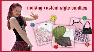 make custom STYLE BUNDLES with me! (y2k, vintage, grunge, & more)
