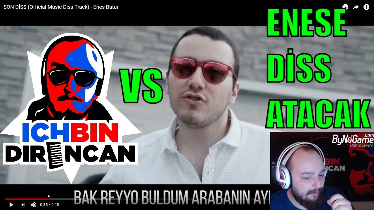 DİRENCAN ENES BATURUN 'SON DİSS' VİDEOSUNU İZLİYOR (Official Music Diss Track)
