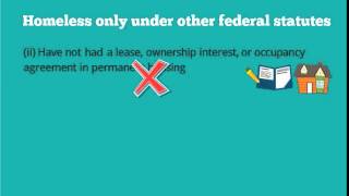 2014 Housing Status Category 3: Homeless only under other federal statutes