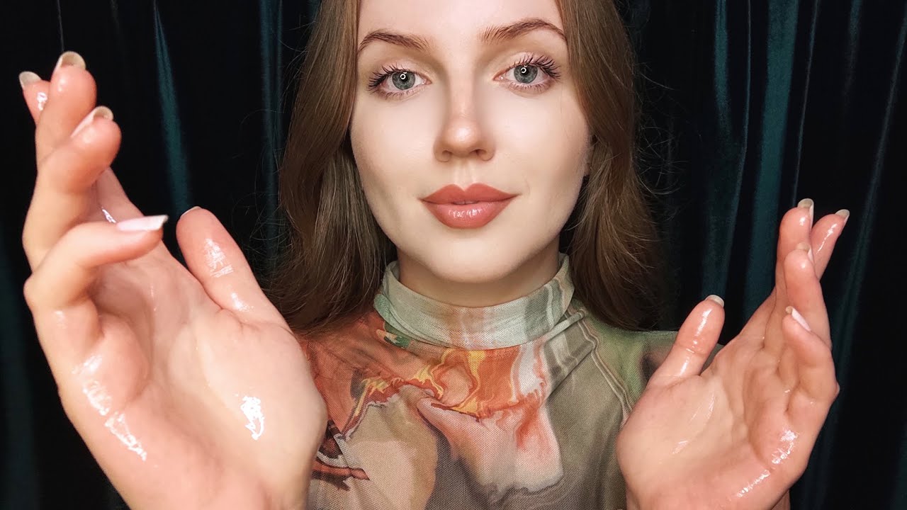 ASMR Oil Shoulders Massage. Personal Attention. Unintelligible Whispering