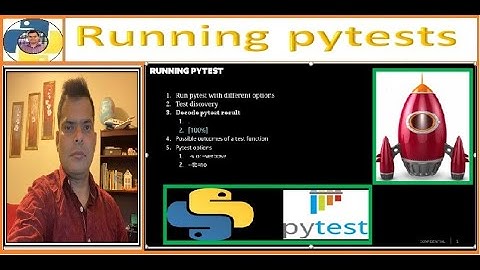 29. Running pytest | Tests discovery | Decode result | test outcomes | Options | Rajiv