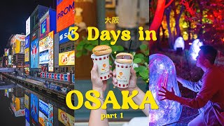 3 days in Osaka 🇯🇵 日本大阪 (cute cafes, best ramen, fav   takoyaki, team lab) | part 1 | japan trip