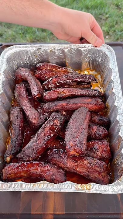 Mango Habanero Smoked Party Ribs on my @HastyBakeGrills