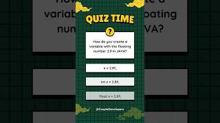 Java Quiz-1 #shorts