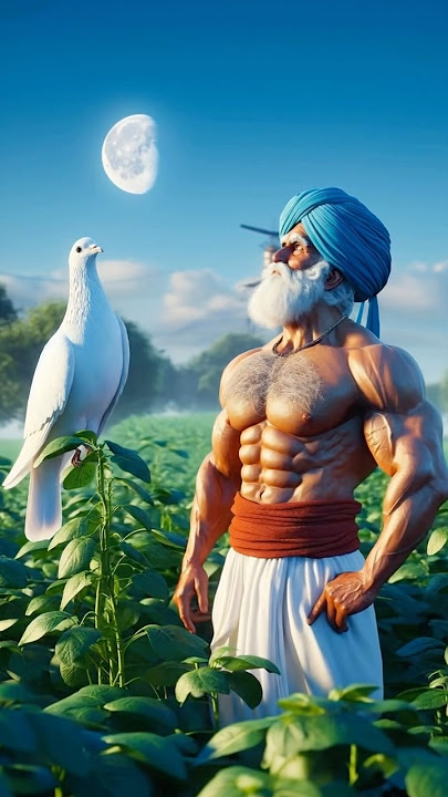 A true incident of a farmer and a giant white dove 🕊️ #shorts #ai #farmer #pigeon