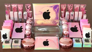 Mixing”Pink Hologram Apple” Eyeshadow and Makeup,parts Into Slime!Satisfying Slime Video!★ASMR★ screenshot 4