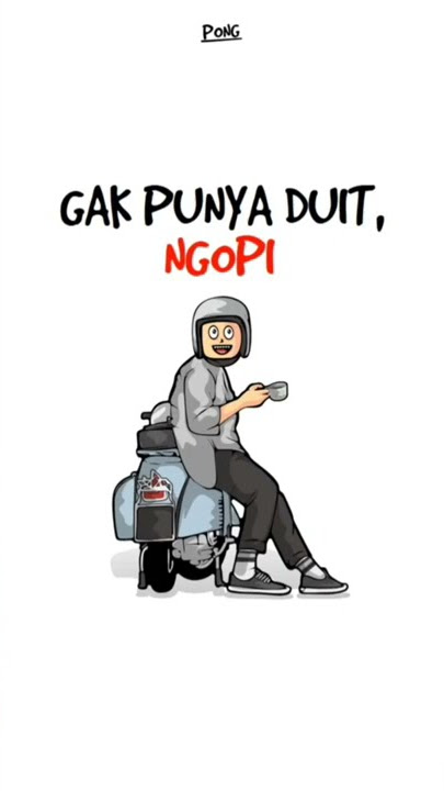 story whatsapp kartun ngopi - apapun diawali dengan kopi