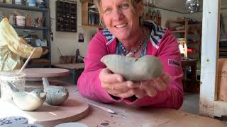 How to make a hollow bird form using thumb pots - Home pottery school - lockdown learning
