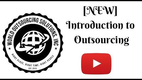 [NEW] Introduction to Outsourcing