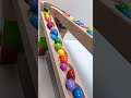 marble Run Race ASMR #49 Wooden Wave Course Colorful Marbles #shorts #marblerun #marblerunrace #asmr