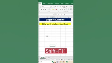 Insert New Sheet by Shortcut #excel #msexcel #shortsvideo #shorts #ytshorts #eleganceacademy
