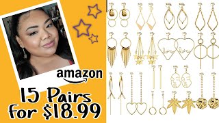 Clip On Earring Try On | 15 Pairs $18.99 | Amazon Haul | Lalabad