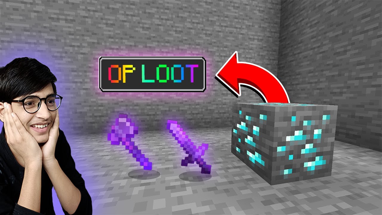 Minecraft but every ores drop op Loot