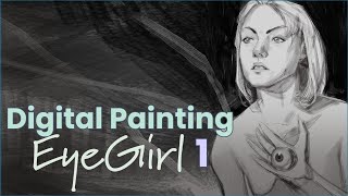 Girl with the Eye | Experimental Digital Painting Process