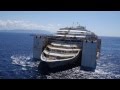 Le Costa Concordia quitte l'île du Giglio le 23 juillet 2013 (drones)