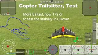 Copter Tailsitter, Test 9, Stability in QHOVER 
