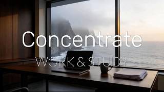 Deep Focus Ambient Piano🎧 2 Hours of Study & Work Music with Ocean Waves