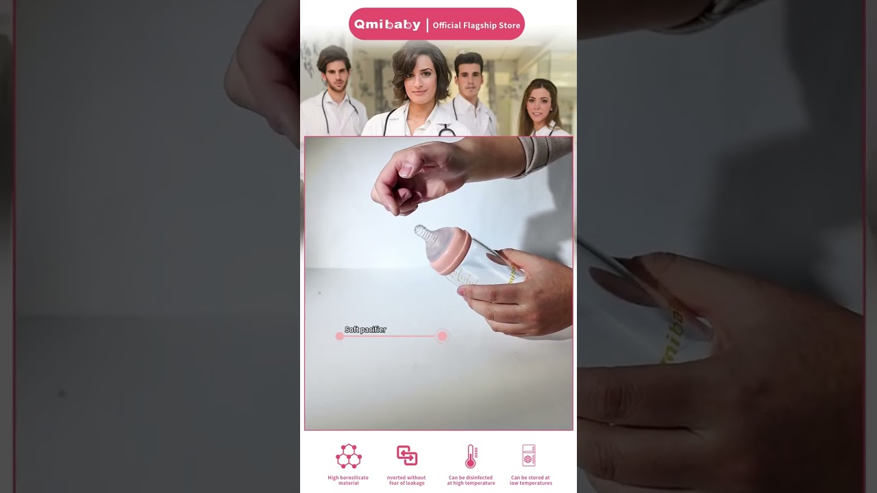 Qmibaby glass breast milk storage bottles