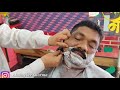 ASMR STRAIGHT RAZOR SHAVE INDIAN BARBER / FACE SHAVE BY INDIAN BARBER / DADDY BARBER