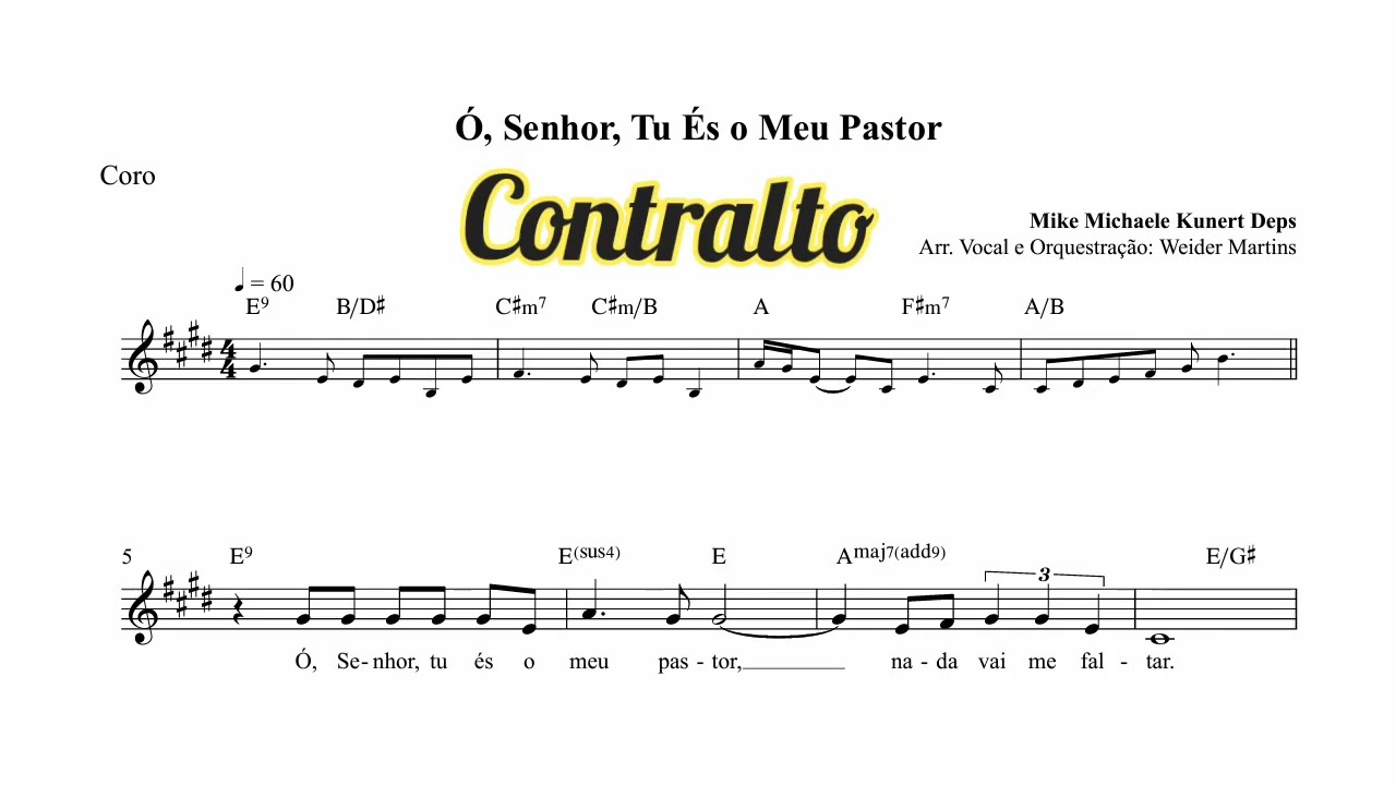 Ó Senhor tu és o meu Pastor 1 Contralto.             #contralto #icm