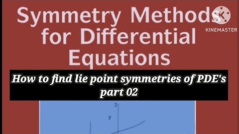 how to find lie point symmetries of PDE
