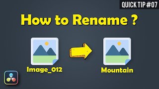 How to Rename layer of Timeline in Davinci Resolve #007