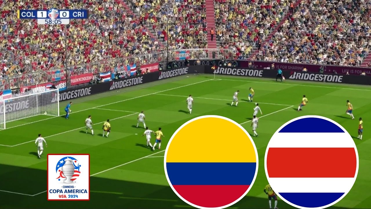 🔴COLOMBIA vs COSTA RICA EN VIVO | Copa América 2024 | Partido En vivo ...