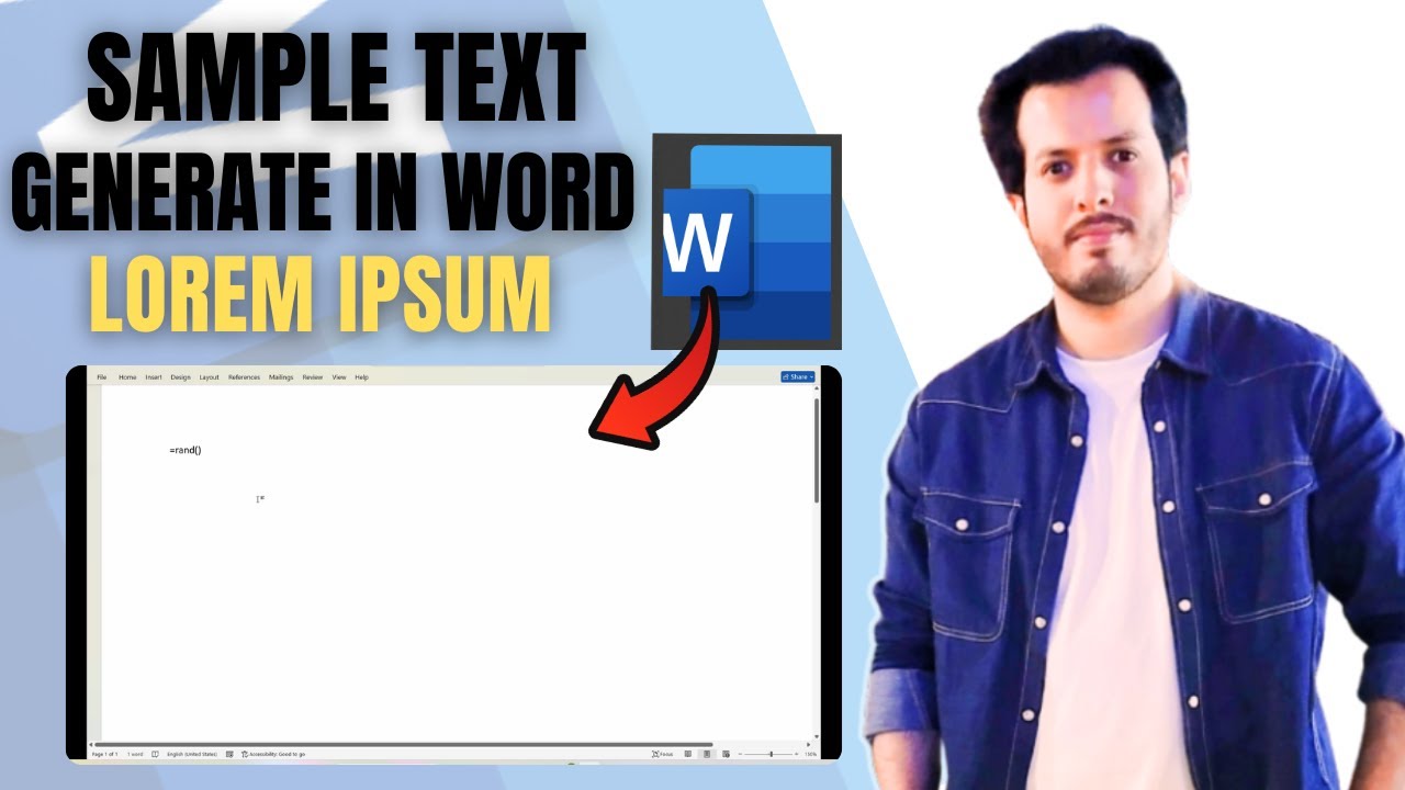 How to Generate Random Sample Text (Lorem Ipsum) in Microsoft Word ...