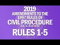 2019 amendments to the 1997 rules of civil procedure  rule 15