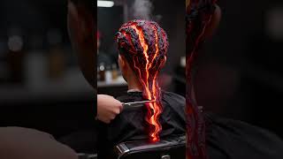 AI video cutting lava hair #animation #ai #fypシ゚viral