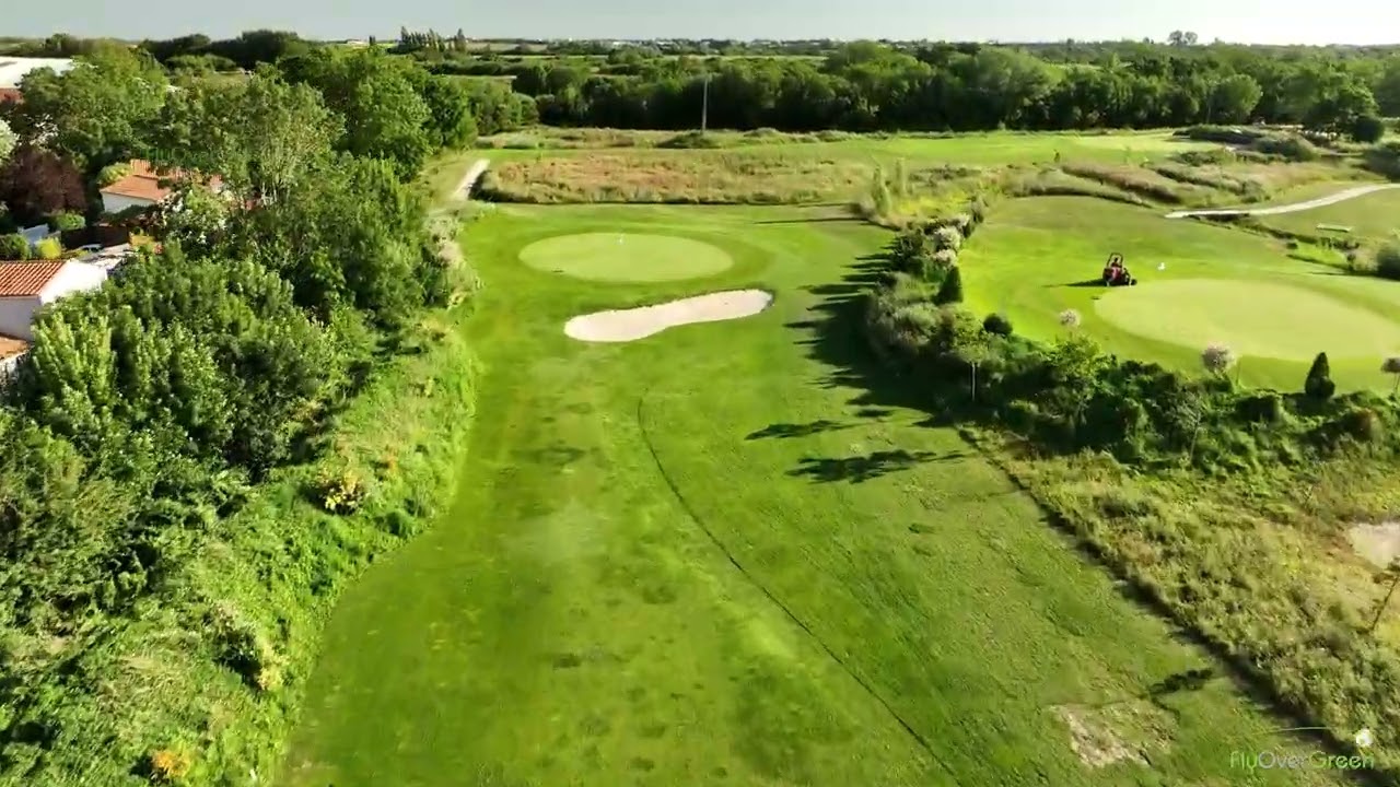 Golf La Rochelle Sud - drone aerial video - L'Otus - hole#09