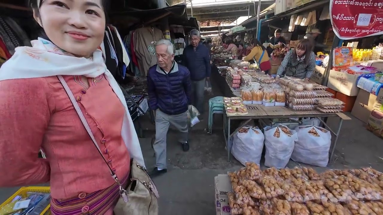 Kyaing tong market early morning ตลาดเช้าเชียงตุง