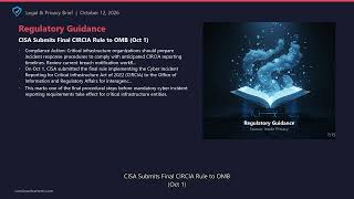 Legal & Privacy Brief - October 12, 2026