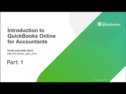 Introduction to QuickBooks Online for Accountants –Part 1