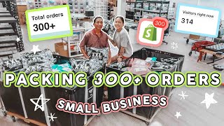 STUDIO VLOG #28 | PACKAGING ZODIAC ORDERS | Before, During, After Launch 300+ XXL Scrunchie Orders ✨