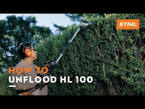 STIHL HL 100 Extended Reach Hedge Trimmer- How to Unflood